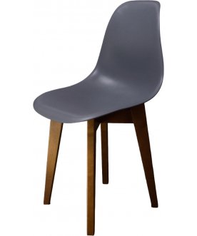 Пластиковый стул Сашш орех / серый