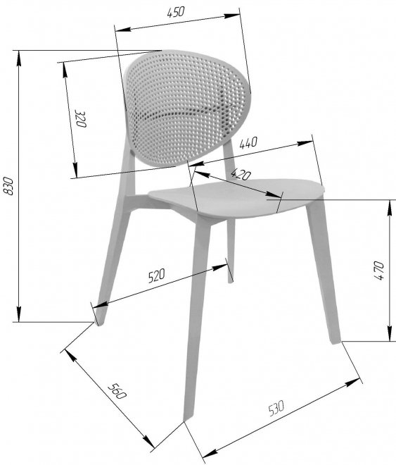 Пластиковый стул SHT-S111 бежевый