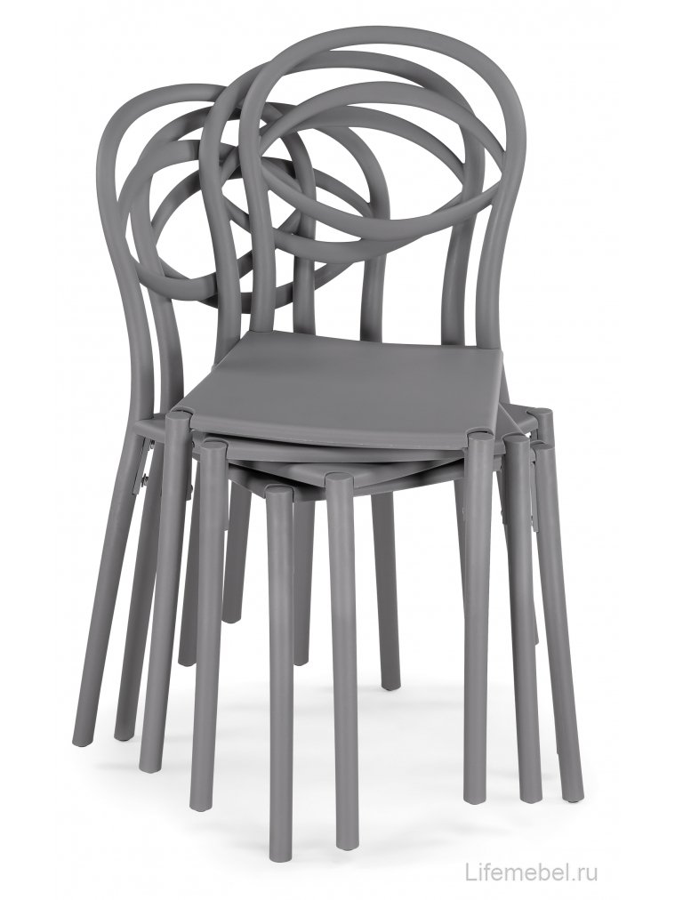 Пластиковый стул Simple gray