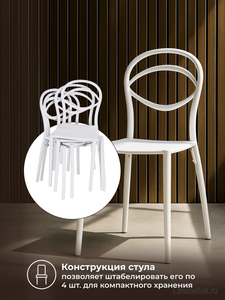 Пластиковый стул Simple white