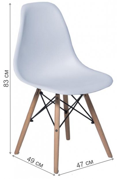 Пластиковый стул SN-1 white / beech