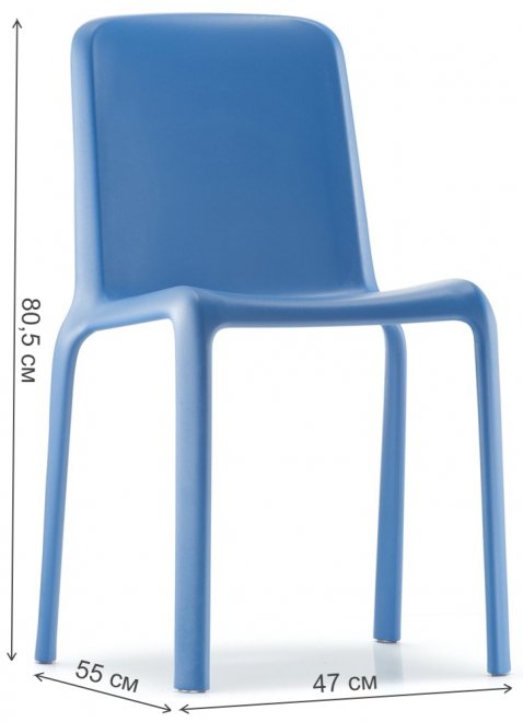 Пластиковый стул Snow синий