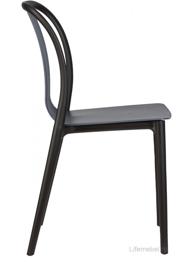 Пластиковый стул Adam черный /серо-голубой