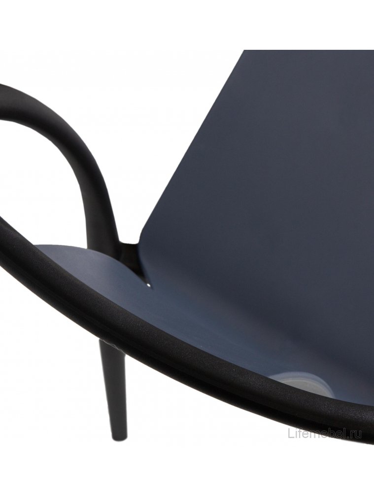 Пластиковый стул Adam черный /серо-голубой