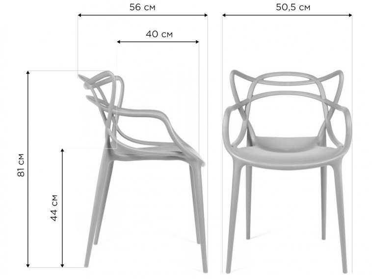 Пластиковый стул Masters горчичный