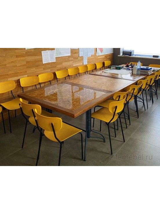 Пластиковый стул SHT-S85М желтый / черный