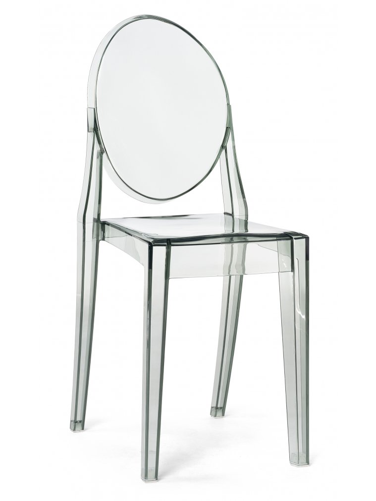 Пластиковый стул Victoria clear gray