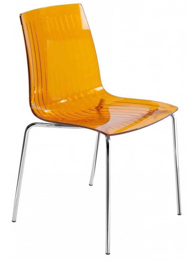 Пластиковый стул X-Treme S оранжевый / прозрачный