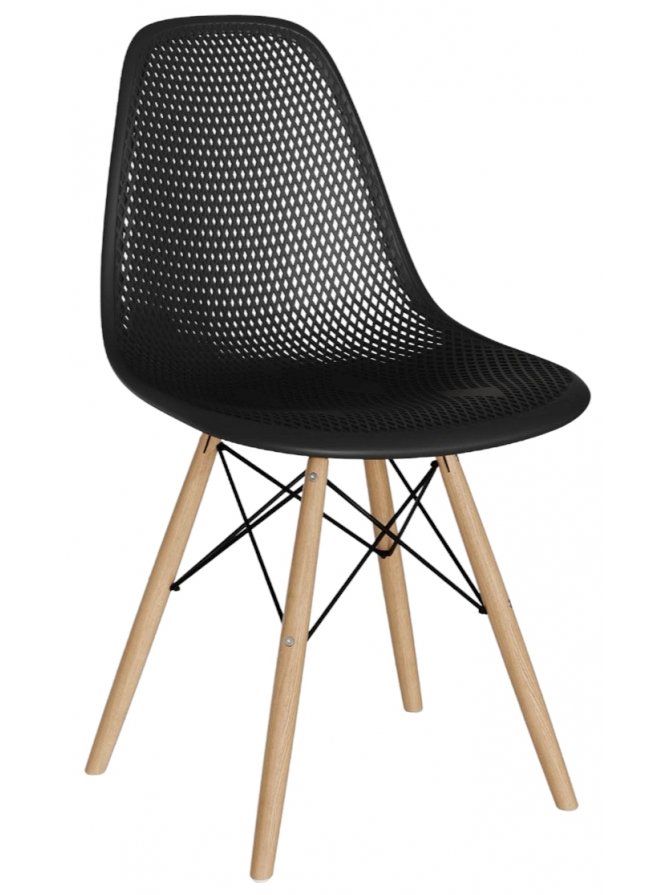 Пластиковый стул Eames ажурный черный
