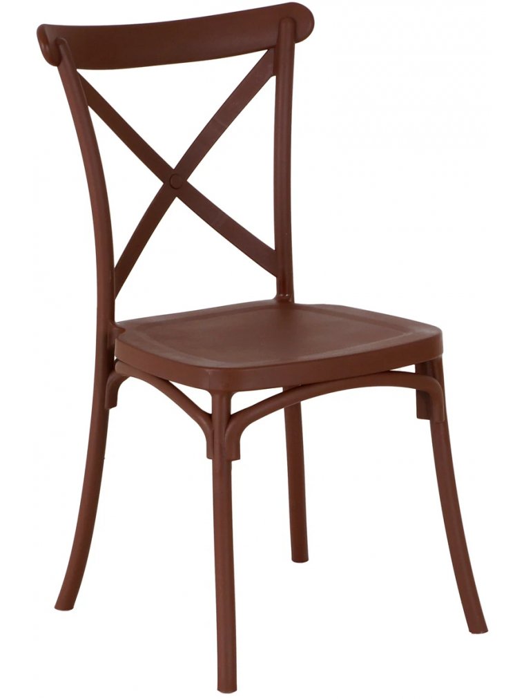 Пластиковый стул Bertram коричневый коричневый