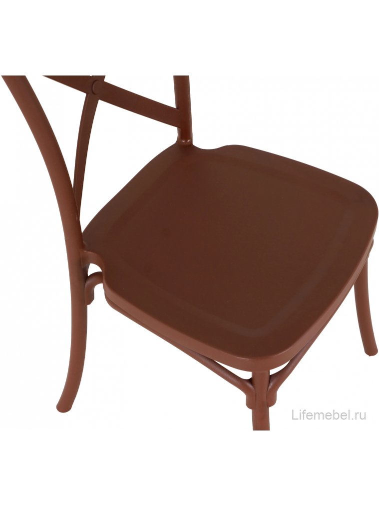 Пластиковый стул Bertram коричневый коричневый
