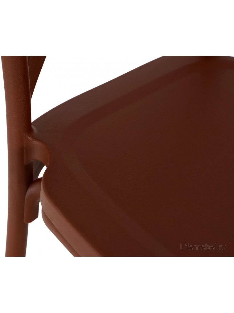 Пластиковый стул Bertram коричневый коричневый