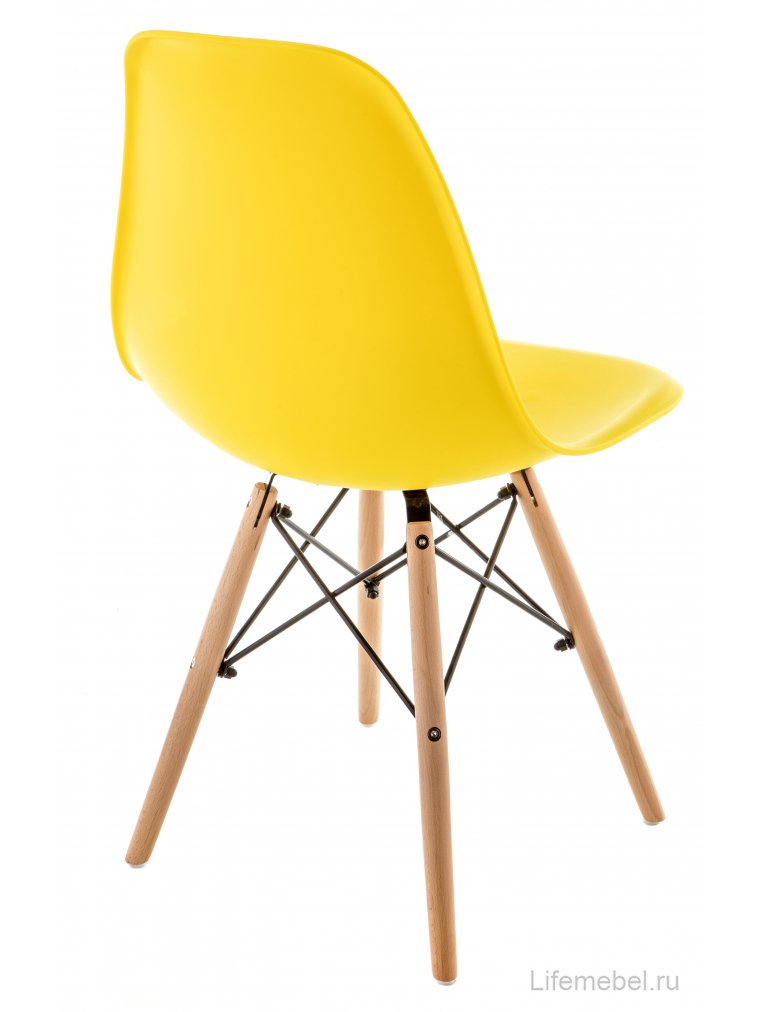 Стул Cindy Eames mod. 001 yellow / natural