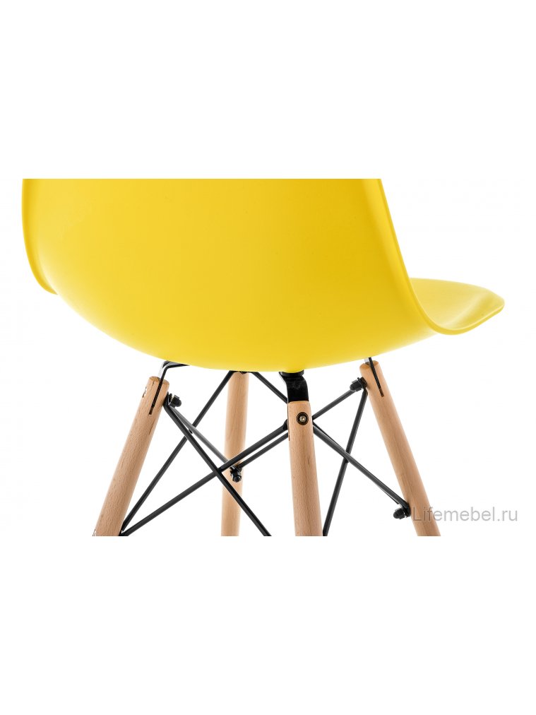 Стул Cindy Eames mod. 001 yellow / natural