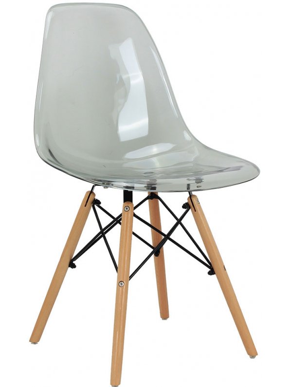 Стул Eames прозрачный / серый