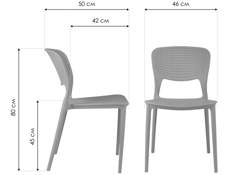 Пластиковый стул Tiro темно-серый