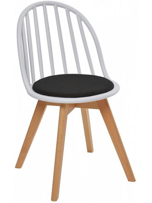 Стул пластиковый Aster white / black