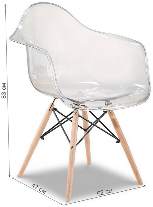 Стул пластиковый PW082PC прозрачный