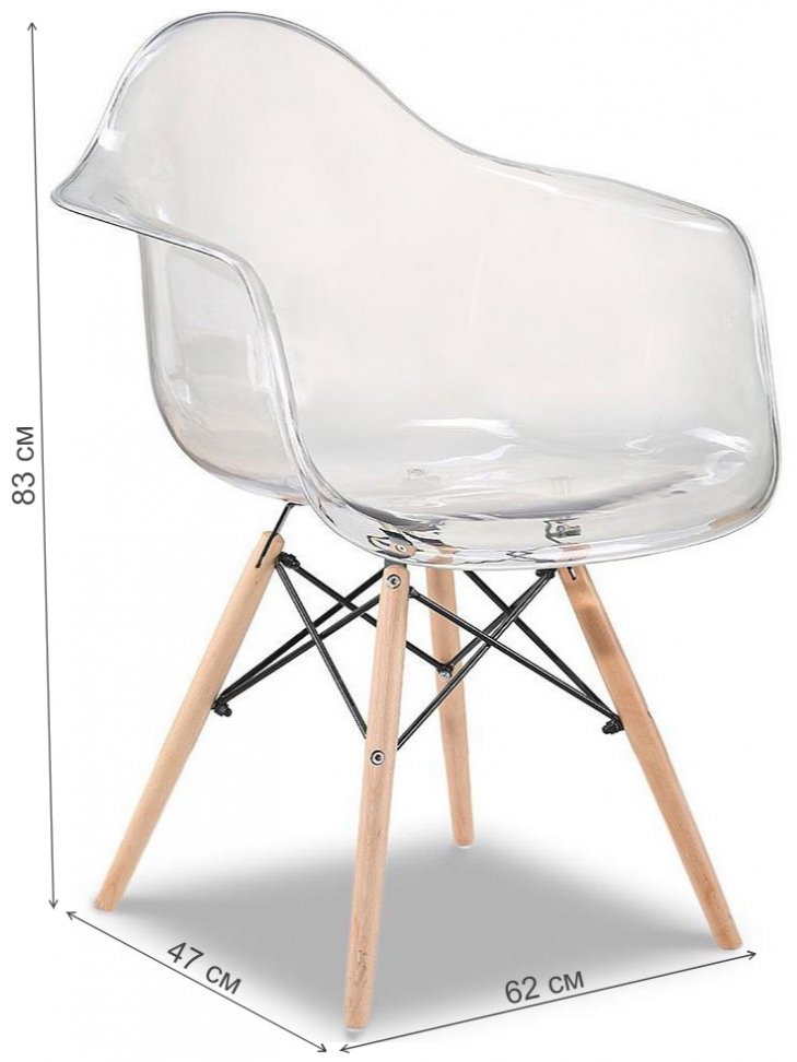 Стул пластиковый PW082PC прозрачный