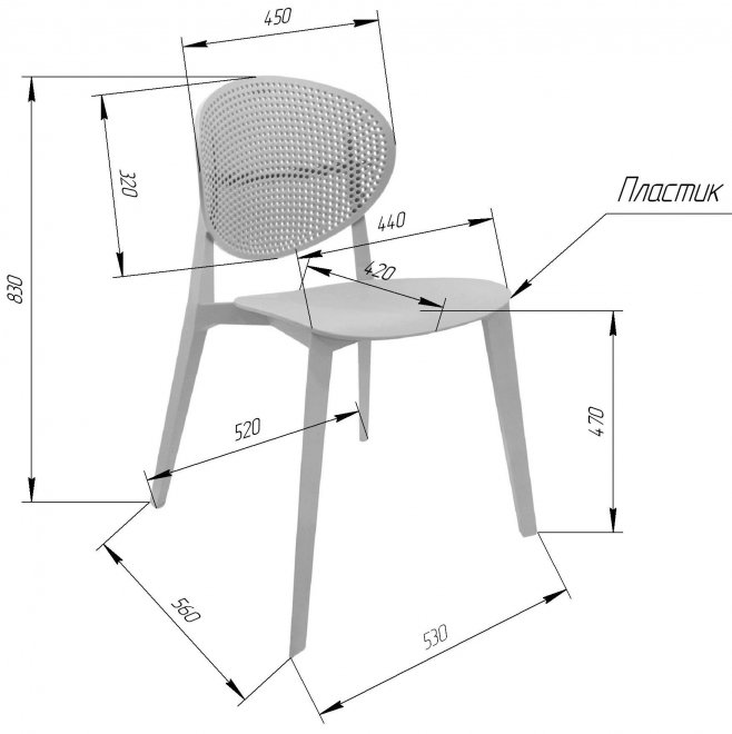 Пластиковый стул Sheffilton SHT-S111 пастельно-голубой