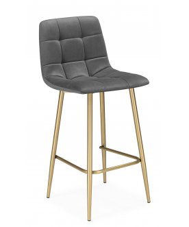 Полубарный стул Чилли Мини темно-серый (zd 995) / золотой