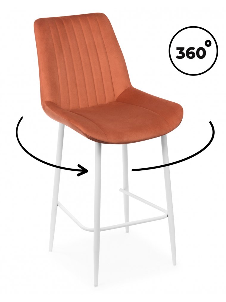 Полубарный стул Седа 360 терракотовый (zd 432) / белый