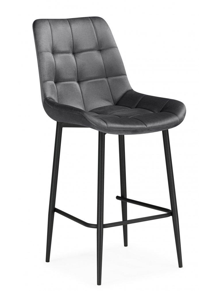 Полубарный стул Стронг темно-серый / черный
