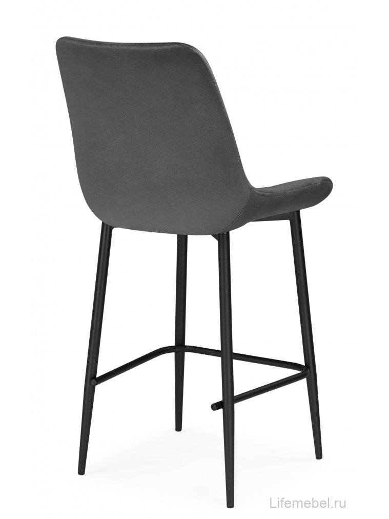Полубарный стул Стронг темно-серый / черный