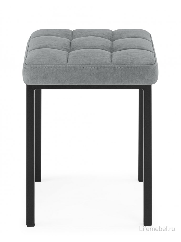 Табурет Байя микровелюр катания сильвер / черный