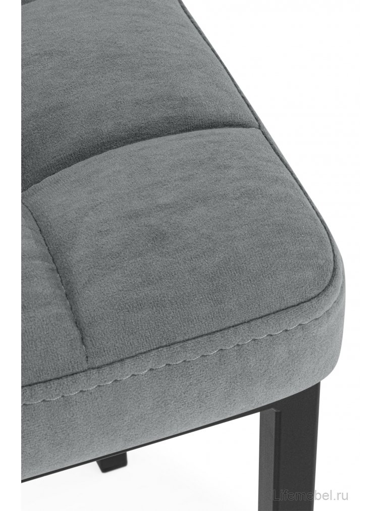 Табурет Байя микровелюр катания сильвер / черный