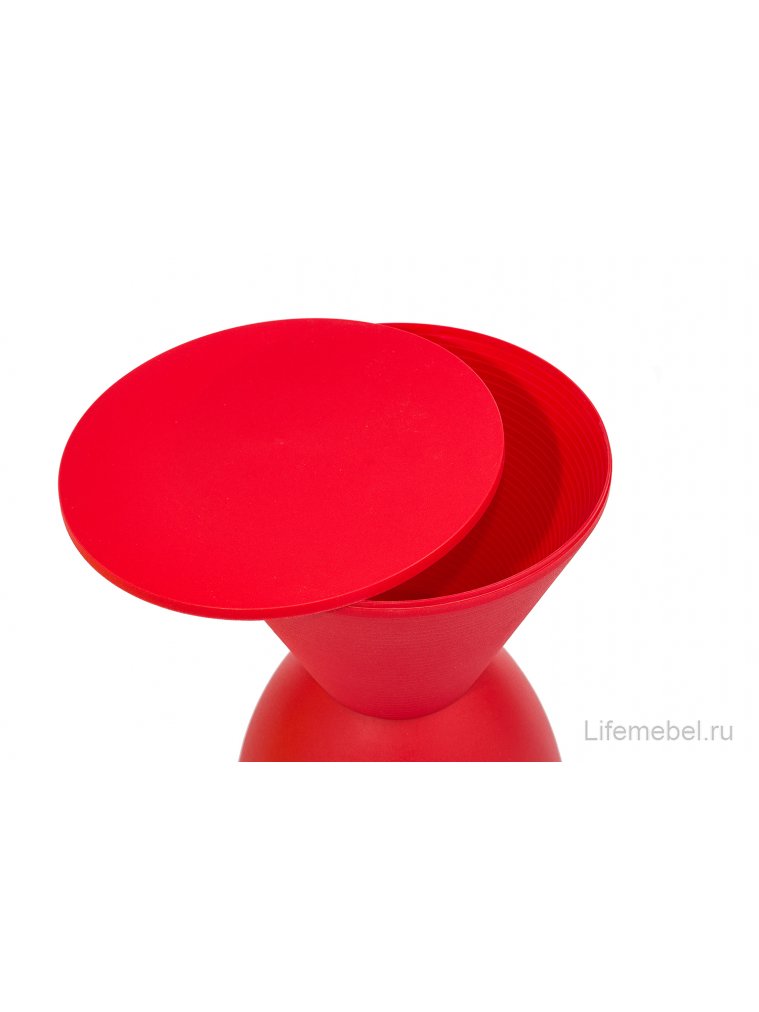 Табурет Button красный