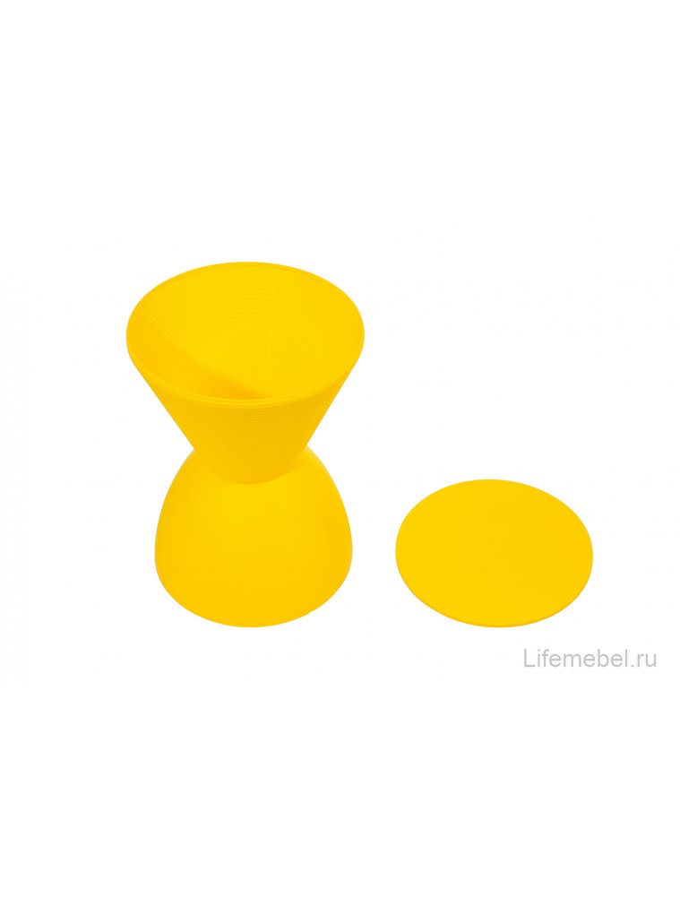 Табурет Button желтый