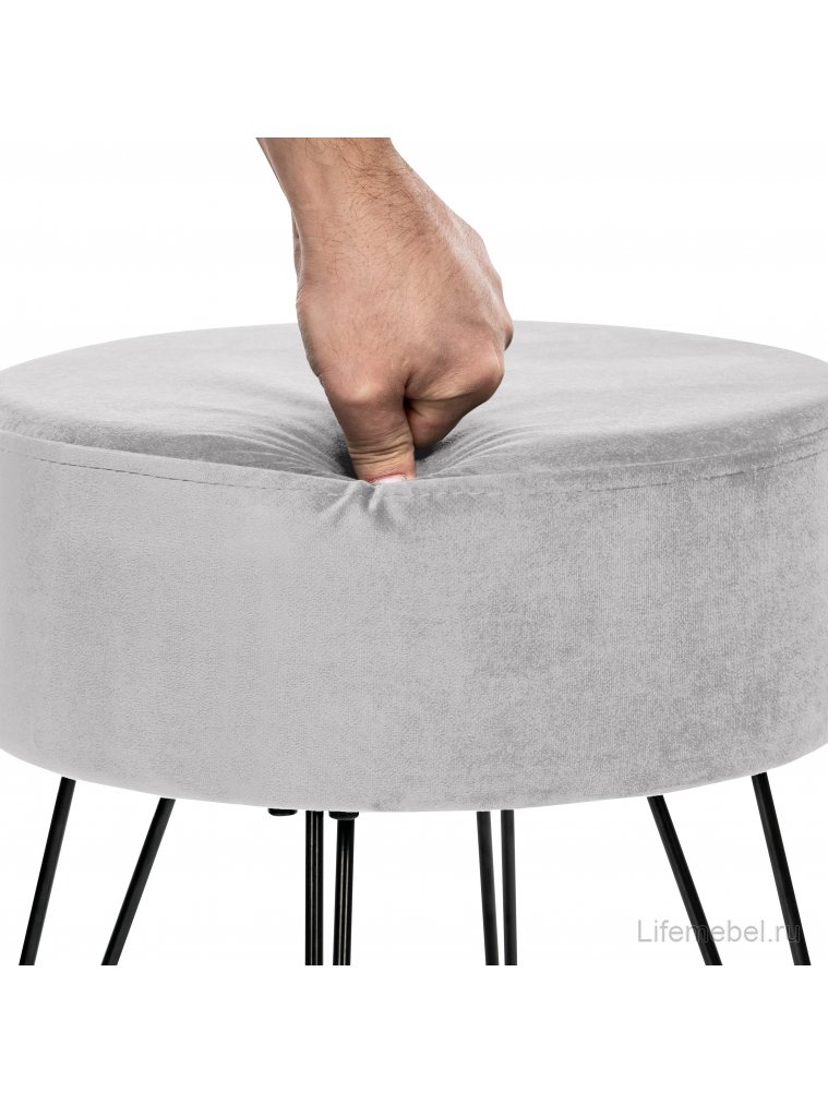 Табурет Кома светло-серый