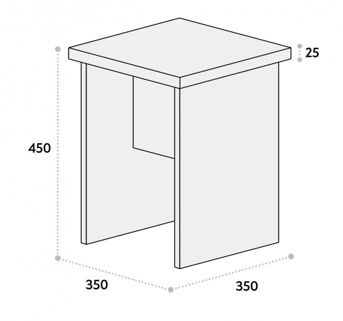 Табурет Т-03 белый структурный