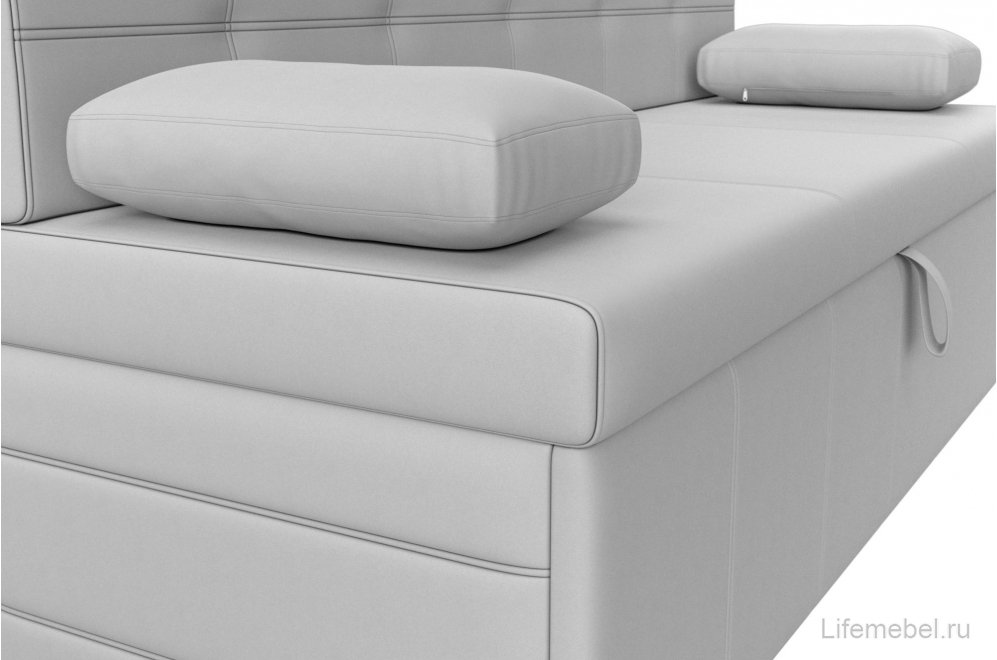 Кухонный диван Лео экокожа белый