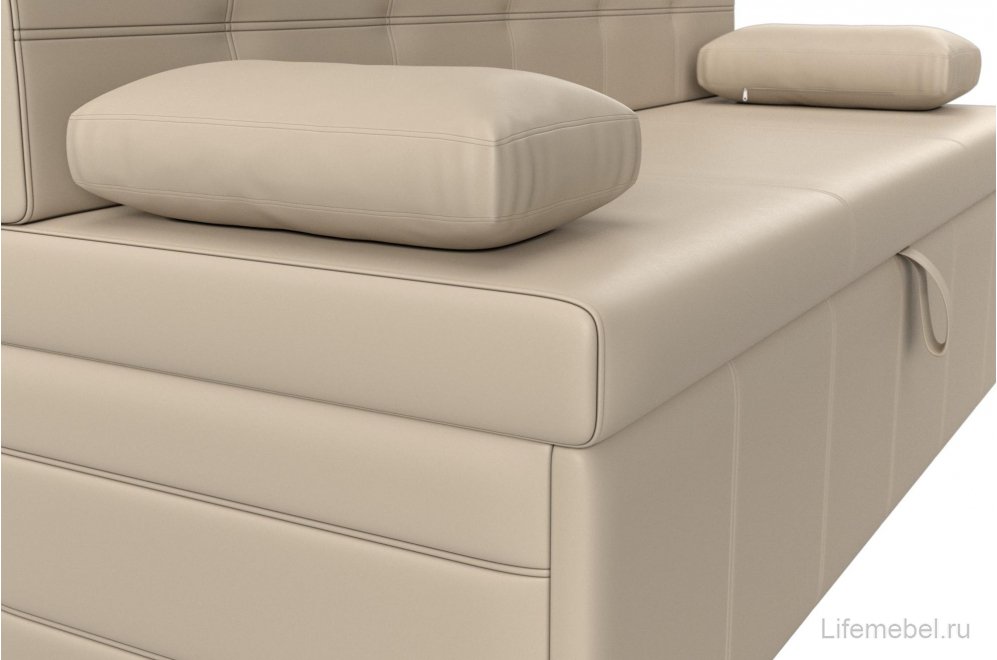 Кухонный диван Лео экокожа бежевый