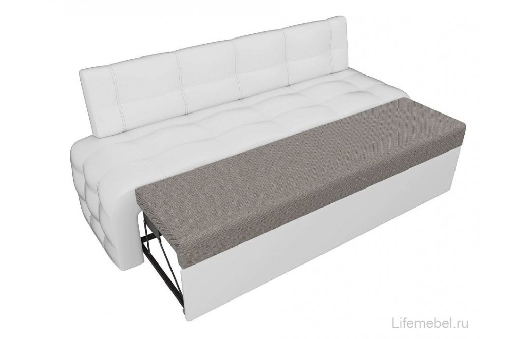 Кухонный диван Люксор экокожа белый