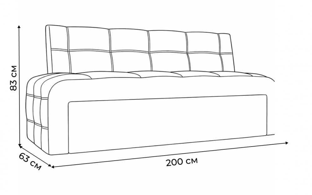 Кухонный диван Люксор экокожа бежевый