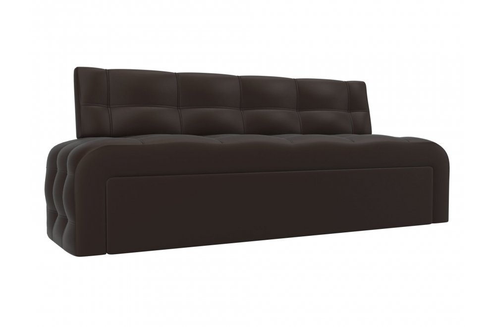 Кухонный диван Люксор экокожа коричневый