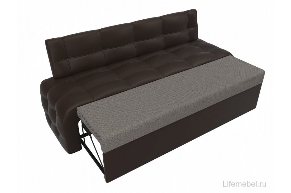 Кухонный диван Люксор экокожа коричневый