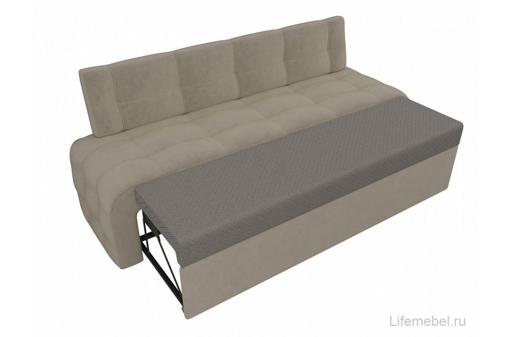 Кухонный диван Люксор микровельвет бежевый