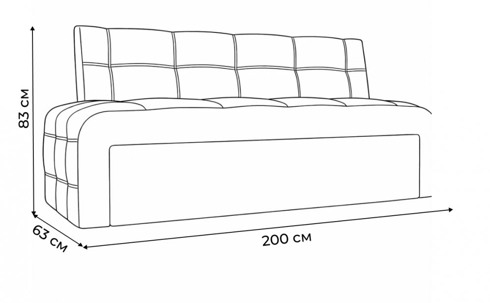 Кухонный диван Люксор микровельвет черный