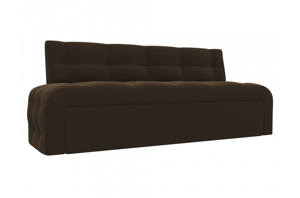 Кухонный диван Люксор микровельвет коричневый