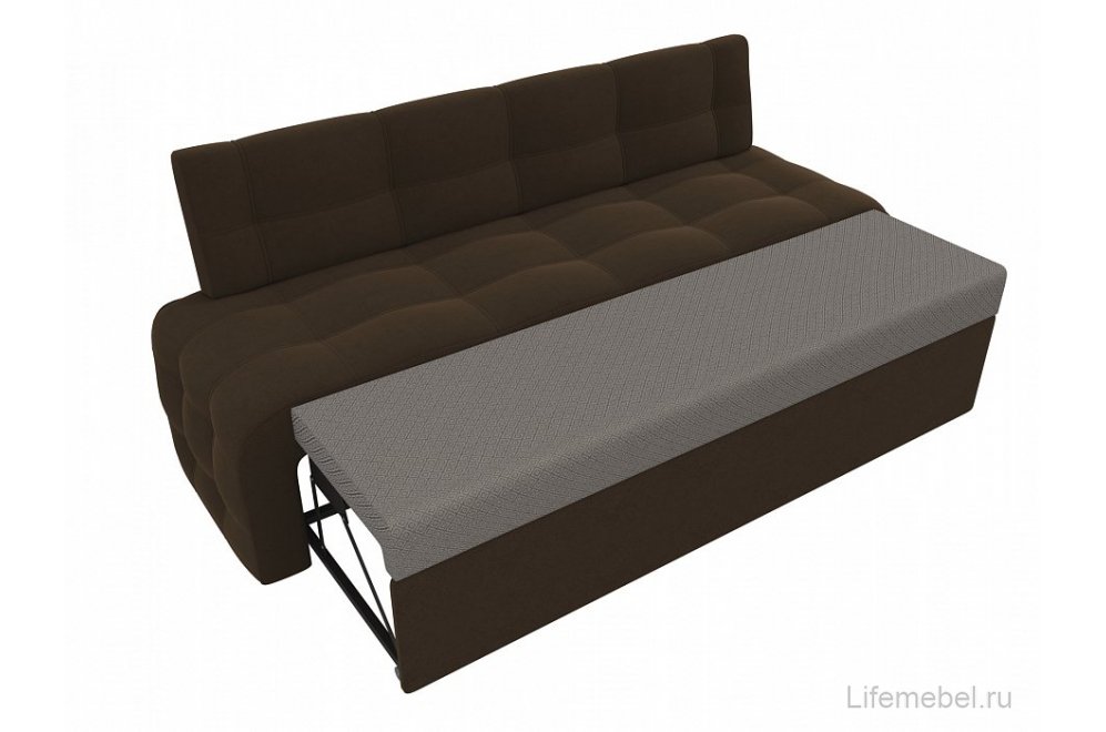 Кухонный диван Люксор микровельвет коричневый