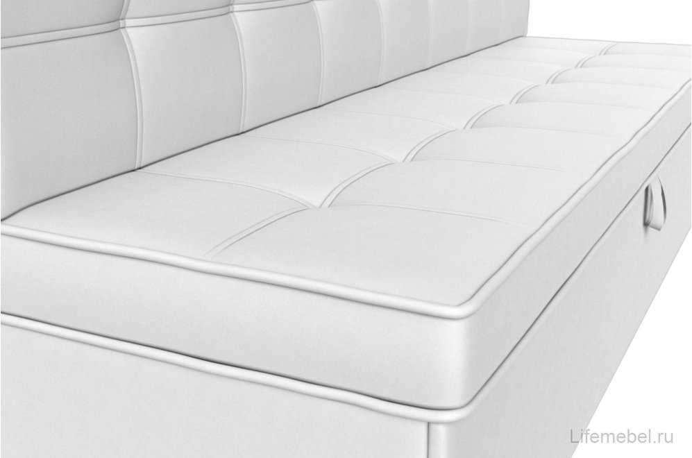 Кухонный диван Техас белая экокожа