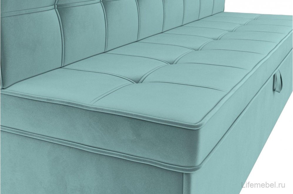 Кухонный диван Техас бирюзовый велюр