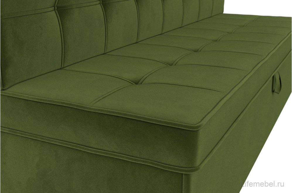 Кухонный диван Техас зеленый микровельвет