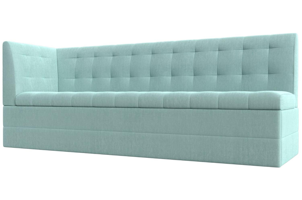 Кухонный диван Бриз левый рогожка berat ментоловая