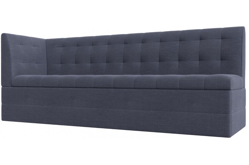 Кухонный диван Бриз левый рогожка berat серая