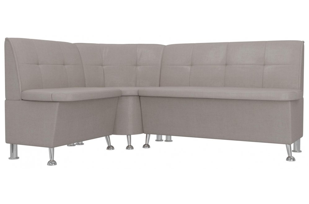 Кухонный диван угловой Феникс левый бежевая рогожка